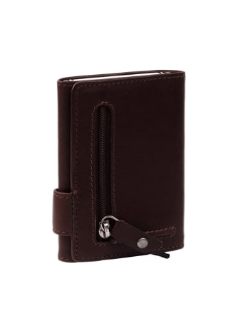 The Chesterfield Brand Leicester Kreditkartenetui RFID Schutz Leder 7 cm in braun
