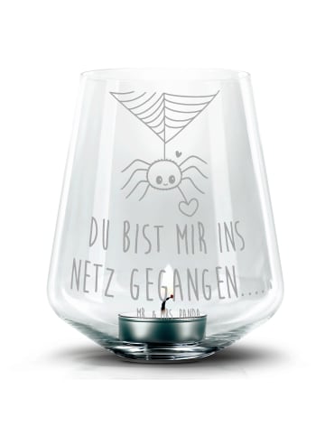 Mr. & Mrs. Panda Laterne Spinne Agathe Liebe mit Spruch in Transparent