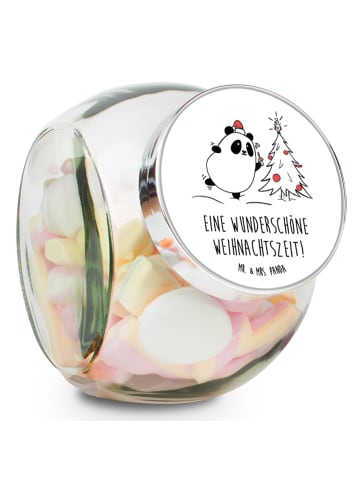 Mr. & Mrs. Panda Vorratsdose Panda Weihnachtszeit mit Spruch in Weiß