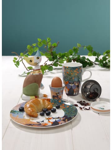 Goebel Teetasse mit Deckel und Sieb " Rosina Wachtmeister - Tempi felici " in Bunt