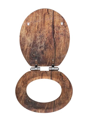 Wenko WC-Sitz Mod. Rustic Braun, WC-Sitz Rustic Braun in Braun
