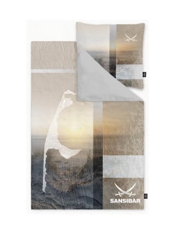Sansibar Bettwäsche Sunset 155x220 cm in Taupe