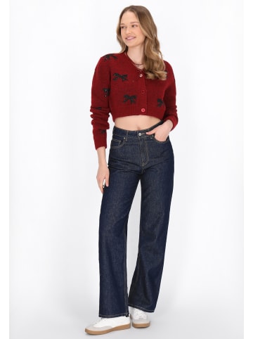 myMo Cardigan in burgundy melange