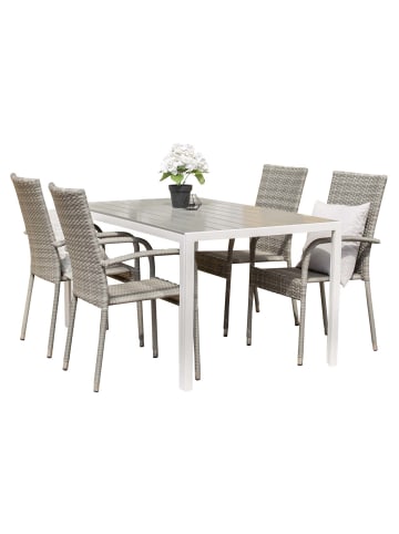 ebuy24 Gartenset Break 5-teilig Grau 90 x 205 cm