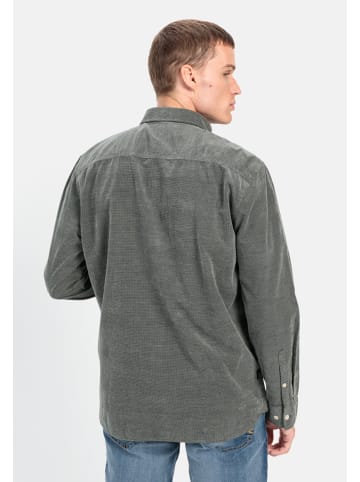 Camel Active Langarm Hemd in Regular Fit aus Cord in Grün