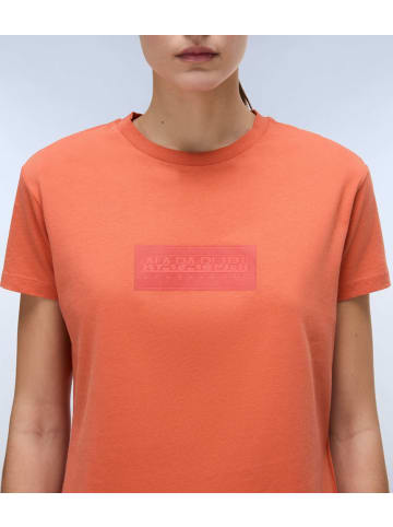 Napapijri T-Shirt "S-Box Logo Ss 1" in Orange