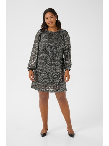 KAFFE curve Jerseykleid KClaila A-shape in Silver Sequin