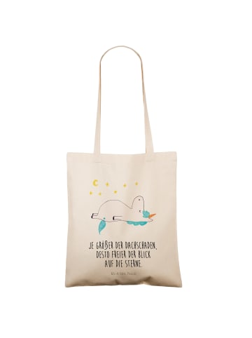 Mr. & Mrs. Panda Tasche Einhorn Sternenhimmel mit Spruch in Creme
