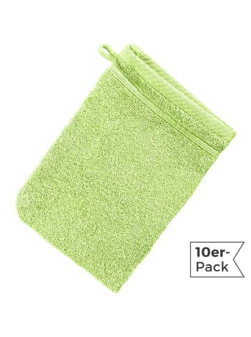 Erwin Müller Frottier Waschhandschuh 10er-Pack Heidelberg in hellgrün