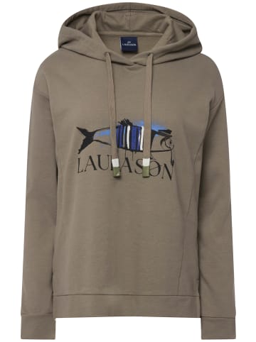 LAURASØN Sweatshirt in stein grau