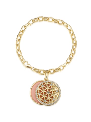 Lulu & Jane Armband Resin Metall-Legierung Glas in gelbgold