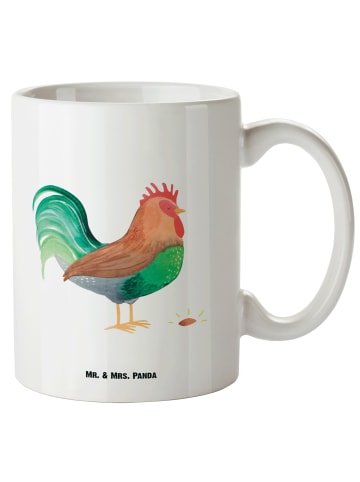 Mr. & Mrs. Panda Weiße Tasse Hahn Korn ohne Spruch in Weiß