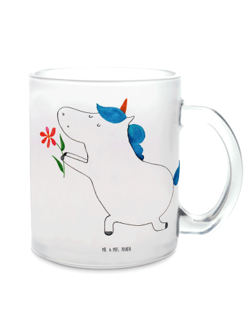 Mr. & Mrs. Panda Tasse Einhorn Blume ohne Spruch in Transparent
