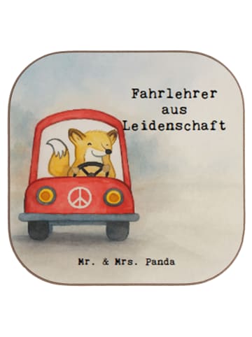 Mr. & Mrs. Panda Untersetzer für Gläser Fahrlehrer Leidenschaft ... in Weiß