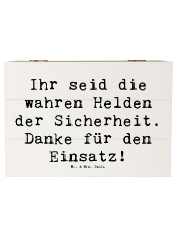 Mr. & Mrs. Panda Aufbewahrungsbox Spruch Sicherheitsdienst Helde... in Weiß