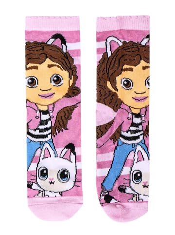 Gabby's Dollhouse 4er - Pack Kindersocken Gabby´s Dollhouse Geschenkset mit Spardose  in Bunt