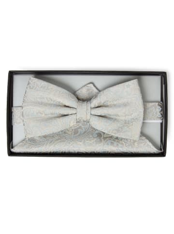 DIGEL Fliege, Einstecktuch in silber hellblau - 0001