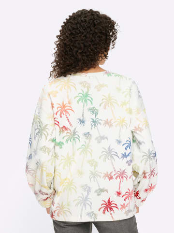 Heine Sweatshirt in weiß-jeansblau-bedruckt