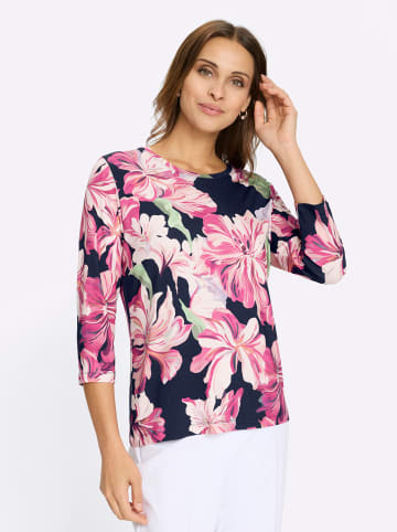 WITT WEIDEN Print-Shirt in marine-magenta-bedruckt