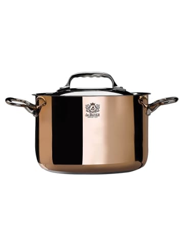 De Buyer Hoher Bratentopf Prima Matera mit Deckel in Bronze