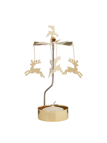 Butlers Teelichtkarussell Hirsche MERRY-GO-ROUND in Gold