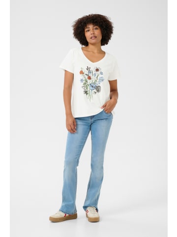 Cream T-shirt CRElvire Regular fit in White Field Flowers
