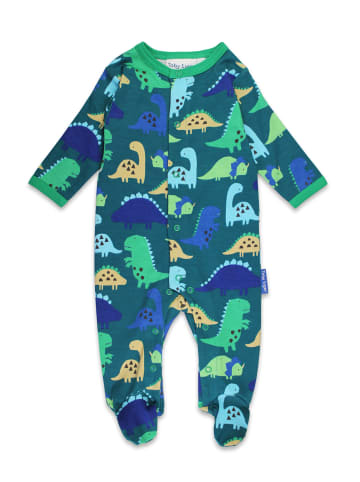 Toby Tiger Strampler mit Dinosaurier Print in grün