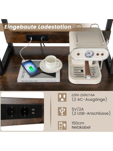 COSTWAY Weinregal für 24 Flaschen in Braun