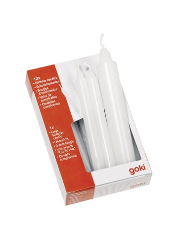 Goki Geburtstagskerzen-Set weiß - 14 Jahren