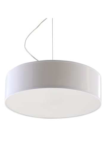Nice Lamps Hängeleuchte ATIS 35 in Weiß PVC lampenschirm rund loft style E27 LED NICE LAMPS