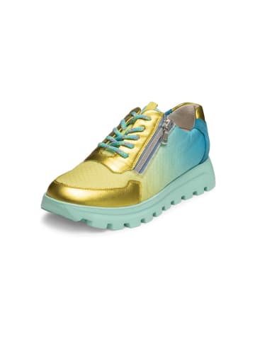 VITAFORM Echt Leder & Textil Sneaker in türkis