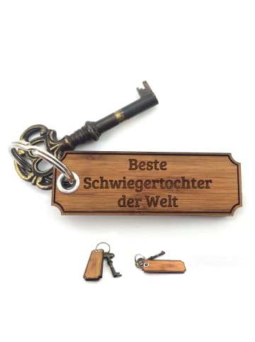 Mr. & Mrs. Panda Schlüsselanhänger Schwiegertochter mit Spruch in Pflanze