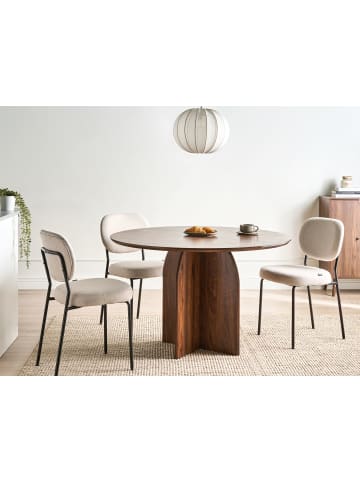 Beliani Esszimmertisch YARRA in Braun - (W) 120 x (H) 76 x (L) 120 cm