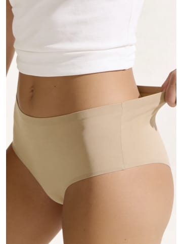 LASCANA High-Waist-String in beige 2x