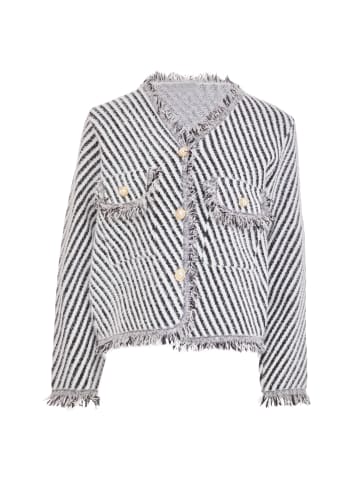 CARNEA Damen Strickjacke in Wollweiss Schwarz