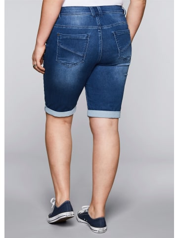 sheego Jeansbermudas in blue denim