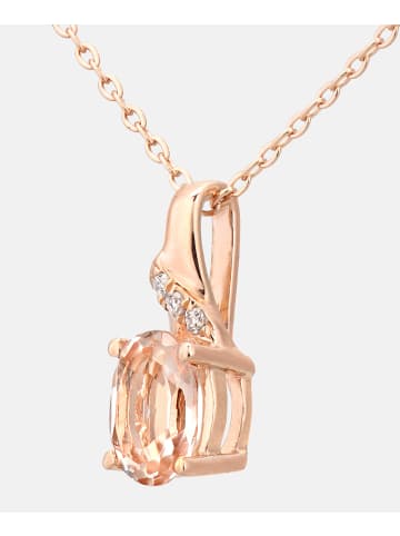Diamant L'éternel Halskette mit Anhänger aus 375 Roségold mit Diamant mit Morganit