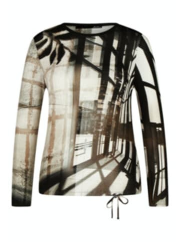 Rabe Rundkragen Langarmshirt für Damen in unifarben in uni