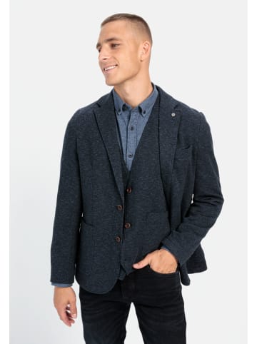 Camel Active 2-Knopf Sakko in melierter Optik in Dunkelblau