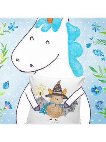 Mr. & Mrs. Panda Sofa Kissen Fledermaus Zauberer ohne Spruch in Weiß