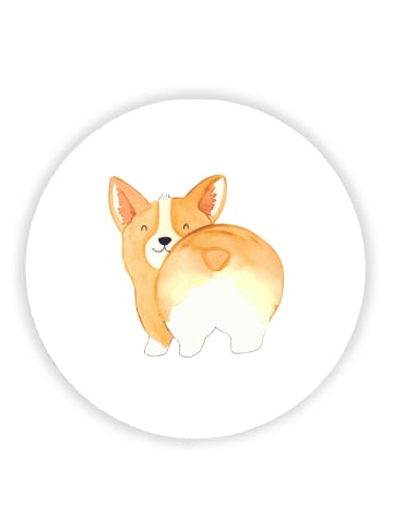 Mr. & Mrs. Panda Magnet für Kühlschrank Corgi Po ohne Spruch in Weiß