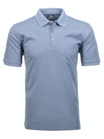 Ragman Kurzarm Softknit Poloshirt in Blau