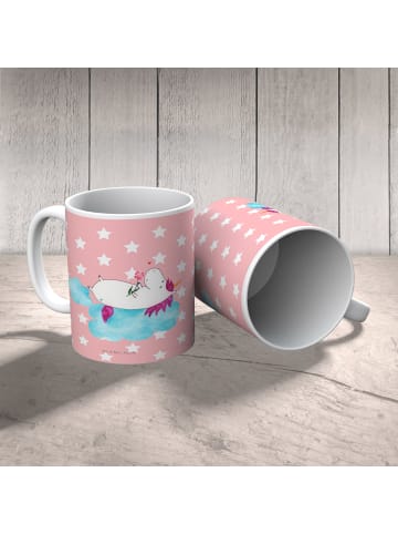 Mr. & Mrs. Panda Plastikbecher Einhorn Verliebt ohne Spruch in Rot Pastell