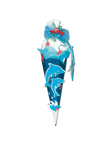 Bastelset Schultüte groß 68 cm Delfin