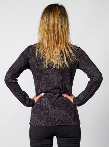KOROSHI Langarm-T-Shirt in schwarz