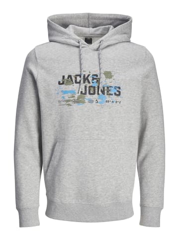 Jack & Jones Kapuzenpullover in Light Grey Melange