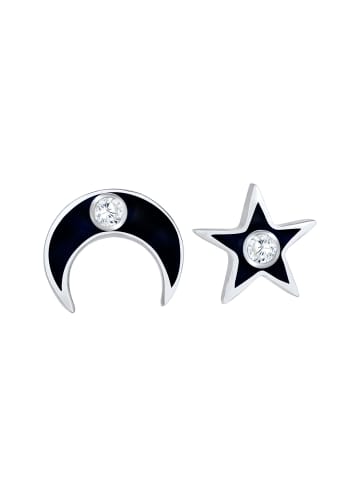 Elli Ohrringe 925 Sterling Silber Astro, Halbmond, Sterne, Stern in Silber
