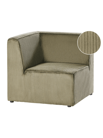 Beliani Sofaelement LEMVIG in Grün - (W) 83 x (H) 78 x (L) 83 cm linksseitig