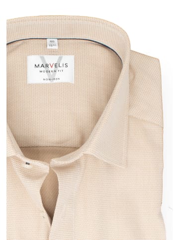 MARVELIS Modern Fit Businesshemd in Beige 21