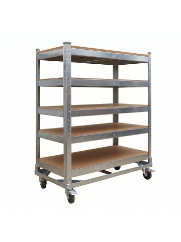 relaxdays Etagenwagen in Silber - (B)90 x (H)110 x (T)45 cm